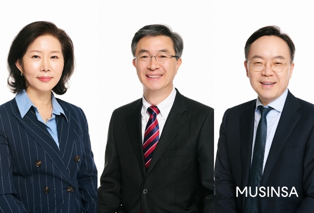 무신사 신임 사외이사로 이행희, 이황, 임수현 사외이사(왼쪽부터)를 선임했다. /무신사